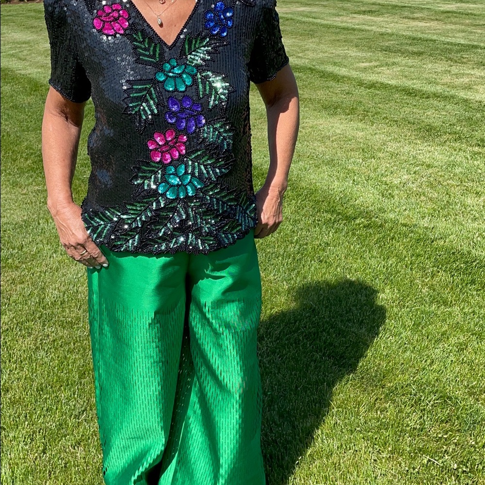 Vintage Sequin Top Sz S